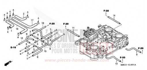 CORPS DE PAPILLON (TUBULURE) VFR800FIX de 1999